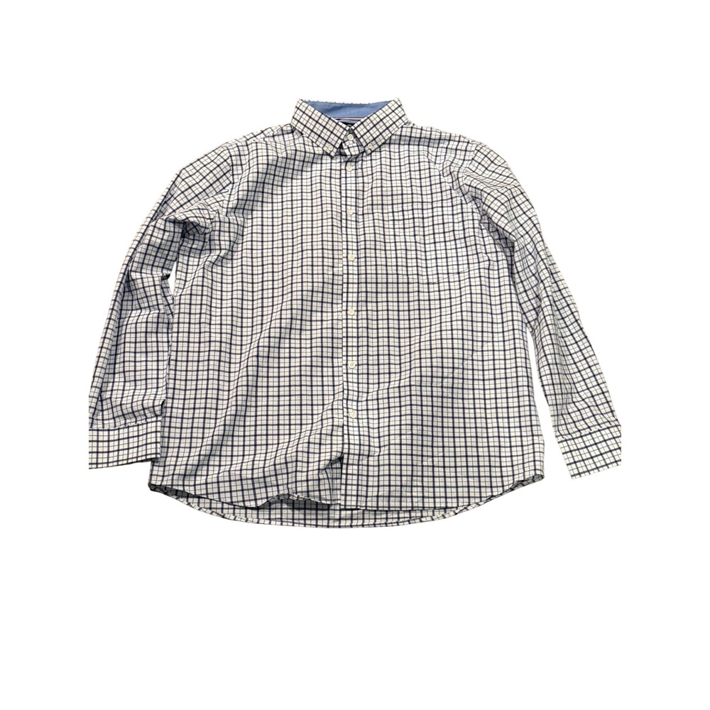 Classic Collection Mens Plaid Button Down Shirt Regular‎ Fit XL Blue White